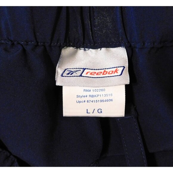 Reebok Womens Activewear Pants L Navy Blue Ankle Length Elastic Waist - Picture 7 of 7